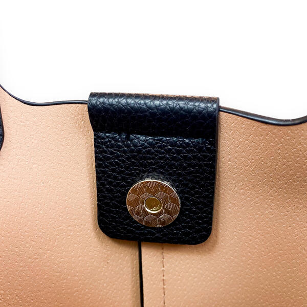 Black Satchel Bag w/ Scarf - doe a dear