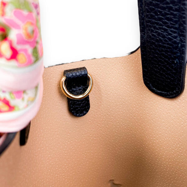 Black Satchel Bag w/ Scarf - doe a dear