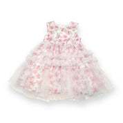 Mesh Layer Rose Dress - pink - doe a dear