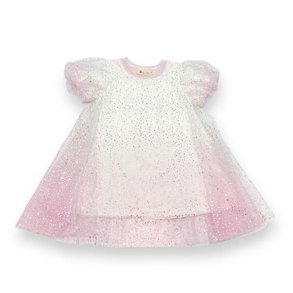 Ombre Foil Print Mesh Dress - doe a dear