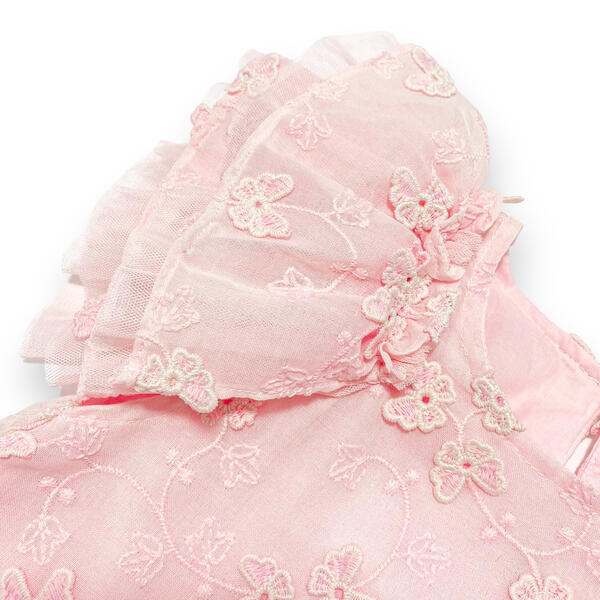 Puff Slvs Butterfly Cotton Dress - pink - doe a dear