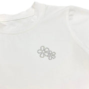 Daisy Mesh Side Trim Tee - pink - doe a dear