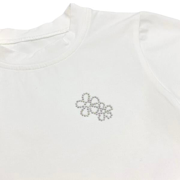 Daisy Mesh Side Trim Tee - pink - doe a dear