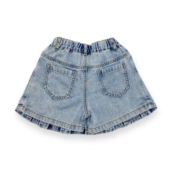 Embellished Denim Pleat Skort - doe a dear