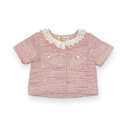 Short Slv Tweed Jacket - pink - doe a dear