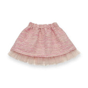 Organza Trim Tweed Skirt -pink - doe a dear