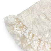 Embellished Tweed Vest - Beige - doe a dear