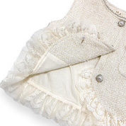Embellished Tweed Vest - Beige - doe a dear