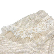 Organza Trim Tweed Shorts - Beige - doe a dear