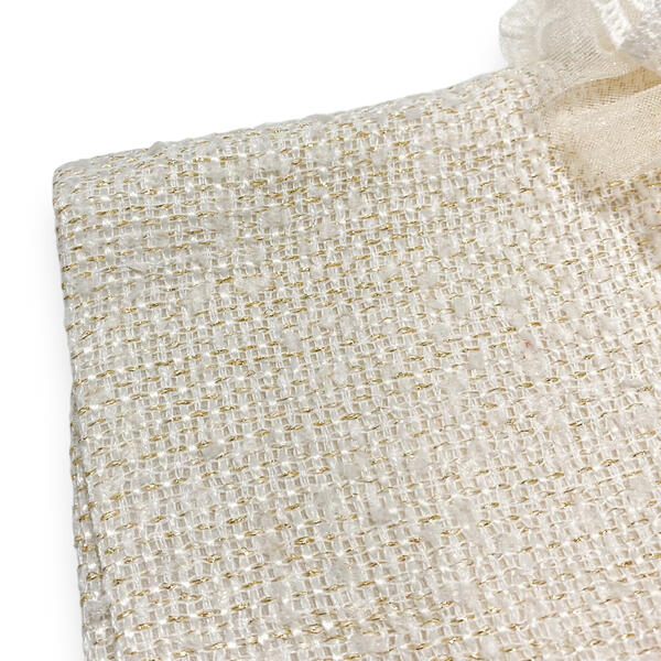 Organza Trim Tweed Shorts - Beige - doe a dear
