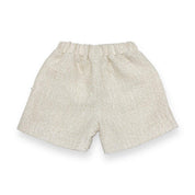 Organza Trim Tweed Shorts - Beige - doe a dear