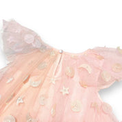 Moon & Star Embellished Mesh Dress - Pink - doe a dear