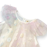Moon & Star Embellished Mesh Dress - White - doe a dear