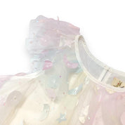 Moon & Star Embellished Mesh Dress - White - doe a dear