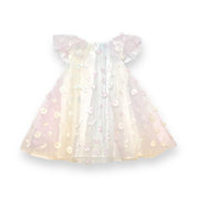 Moon & Star Embellished Mesh Dress - White - doe a dear