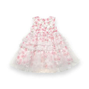 Mesh Layer Rose Dress - pink - doe a dear