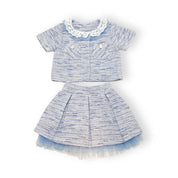 Short Slv Tweed Jacket - blue - doe a dear