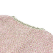 Embellished Tweed Vest - Pink - doe a dear