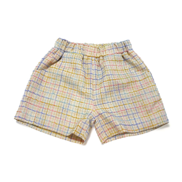 Plaid Tweed Shorts - Beige - doe a dear