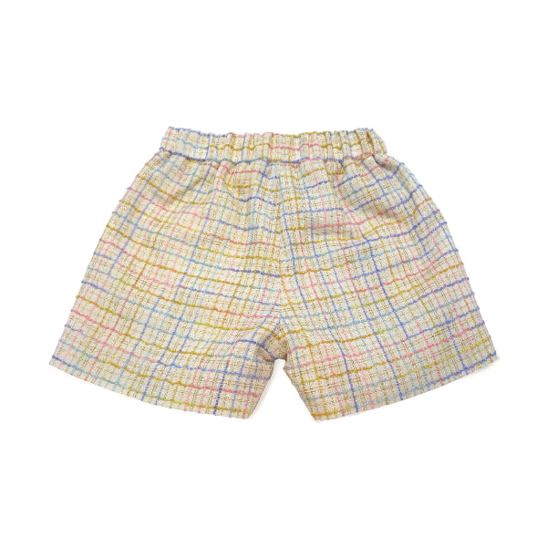Plaid Tweed Shorts - Beige - doe a dear