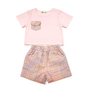 Necklace Pocket Tee - Pink - doe a dear