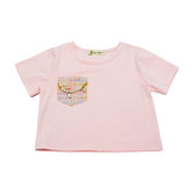 Necklace Pocket Tee - Pink - doe a dear