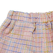 Plaid Tweed Shorts - Pink - doe a dear