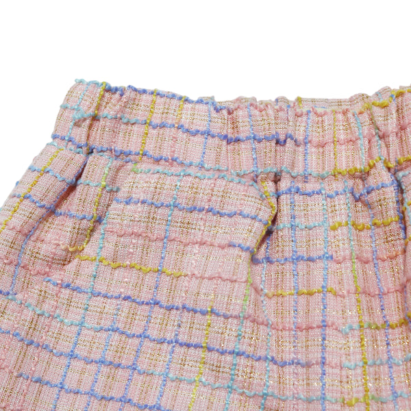 Plaid Tweed Shorts - Pink - doe a dear