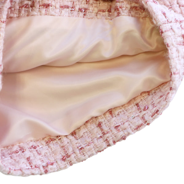 Sequin Trim Tweed Shorts - Pink - doe a dear