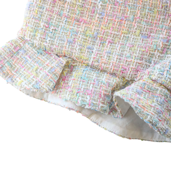 Ruffle Hem Tweed Shorts - Multi - doe a dear