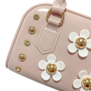 Floral Shiny Jelly Barrel Purse - Ivory/Apricot - doe a dear