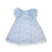 Puff Slvs Butterfly Cotton Dress - blue - doe a dear