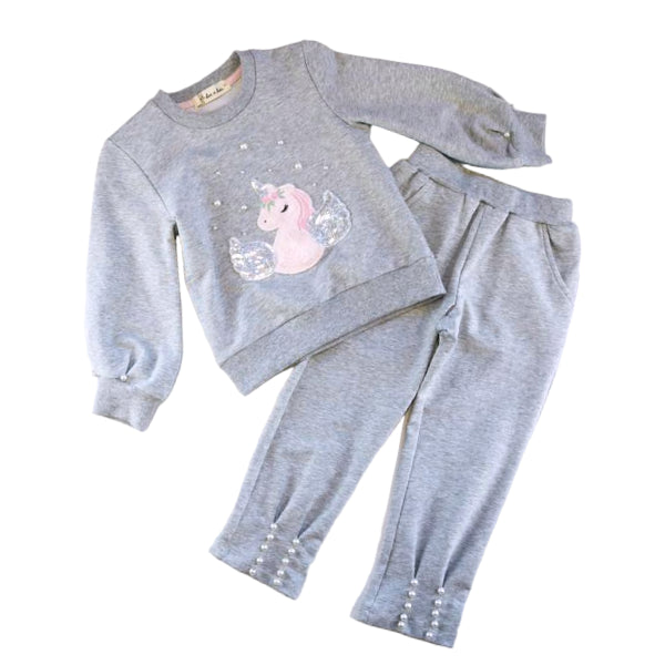 Unicorn Loungewear Set - Grey - doe a dear
