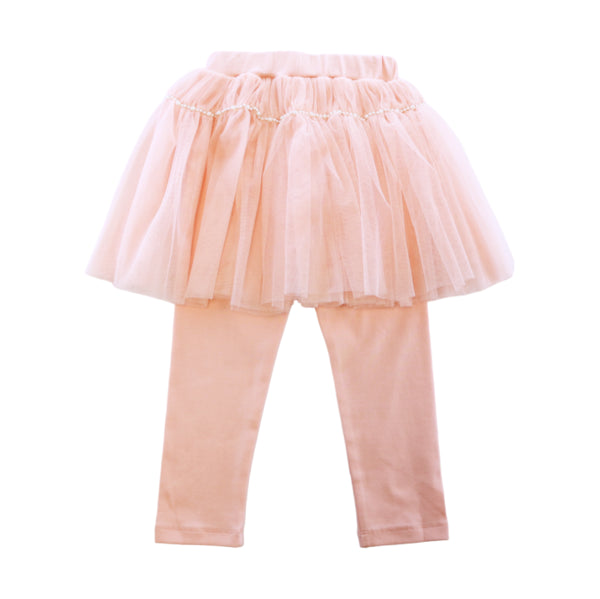 Pearl Trim Mesh Skeggings - Pink - doe a dear