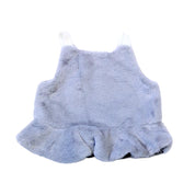 Grey Pearl Accents Furry Vest - doe a dear