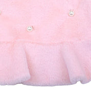 Pearl Accents Furry Vest - doe a dear