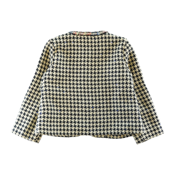 Houndstooth Jacket - Beige/Navy - doe a dear