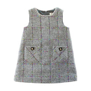 Herringbone Wooly Dress - Grey - doe a dear