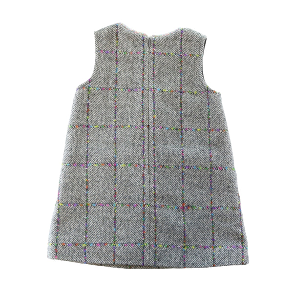 Herringbone Wooly Dress - Grey - doe a dear