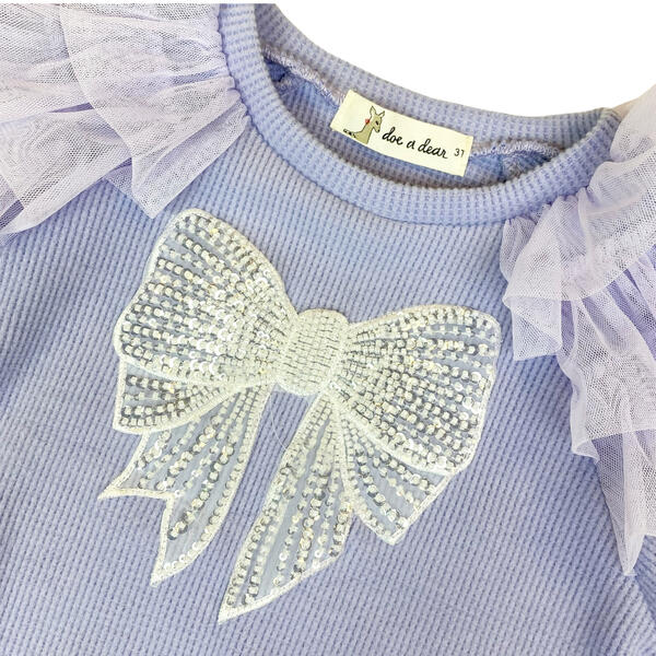 Purple Embellished Bowtie Top - doe a dear