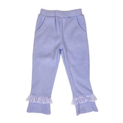 Purple Ruffle Trim Pants - doe a dear