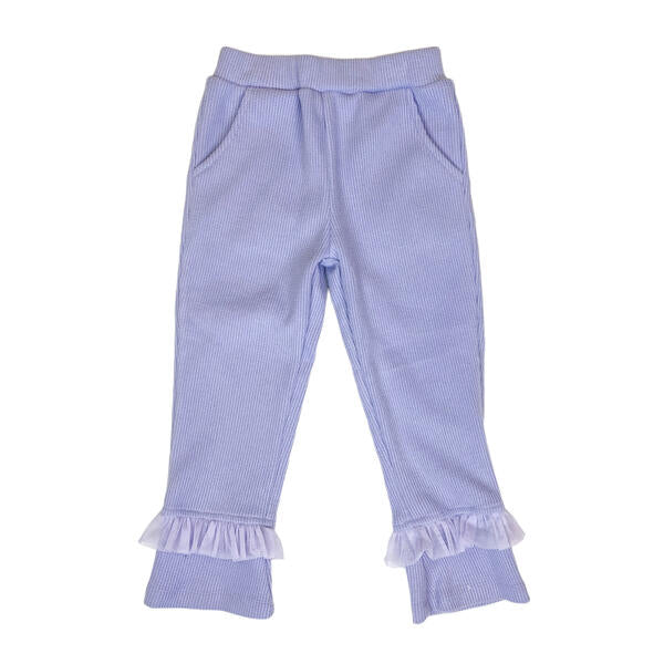 Purple Ruffle Trim Pants - doe a dear