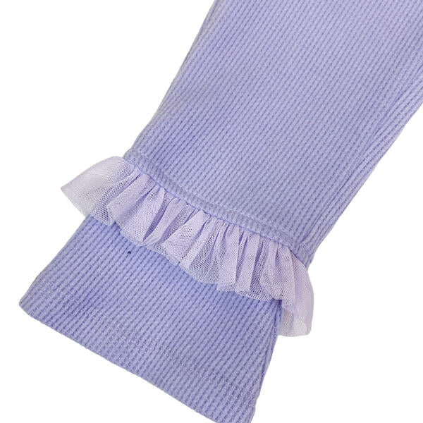 Purple Ruffle Trim Pants - doe a dear