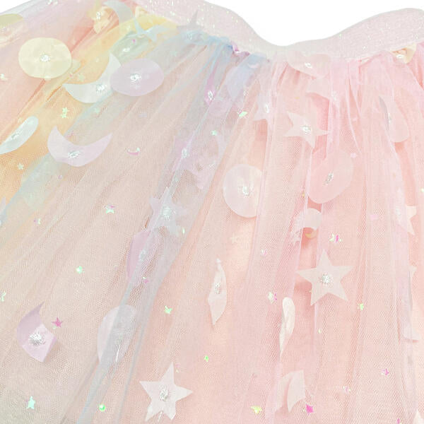 Moon & Star Embellished Tutu - pink - doe a dear