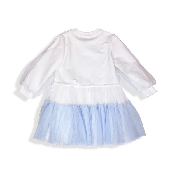 Blue Bowtie Mesh Layer Dress - doe a dear