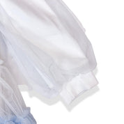 Blue Bowtie Mesh Layer Dress - doe a dear