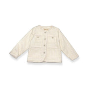 Ivory Fur Trim Tweed Jacket - doe a dear