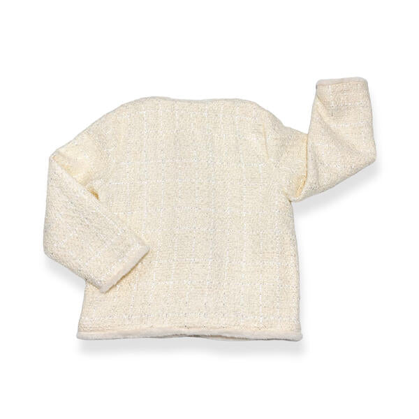 Ivory Fur Trim Tweed Jacket - doe a dear