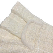 Ivory Fur Trim Pleat Tweed Skirt - doe a dear