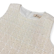 Ivory Fur Trim Tweed Dress - doe a dear